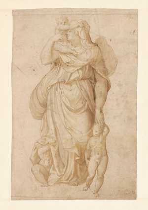 standing-woman-with-three-little-naked-children