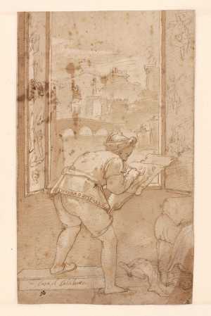 taddeo-zuccaro-tekent-bij-maanlicht-in-het-huis-van-calabrese