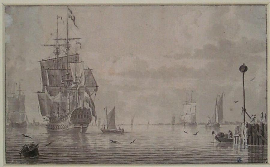 Zeilboten bij de Hollandse kust