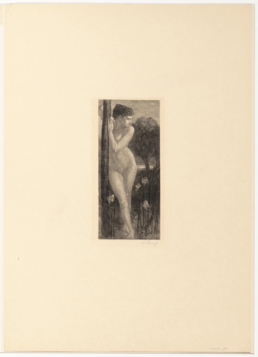 Nackte Frau am Baum (Brahmsphantasie, Opus XII, Bl. 8)