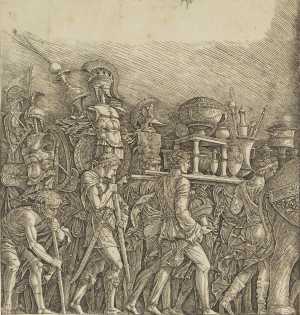 de-triomftocht-van-caesar-soldaten-dragen-trofeeen