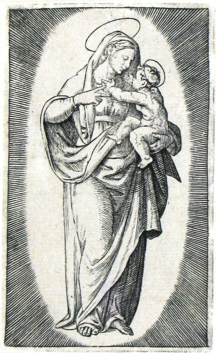 Maria met kind in stralenkrans