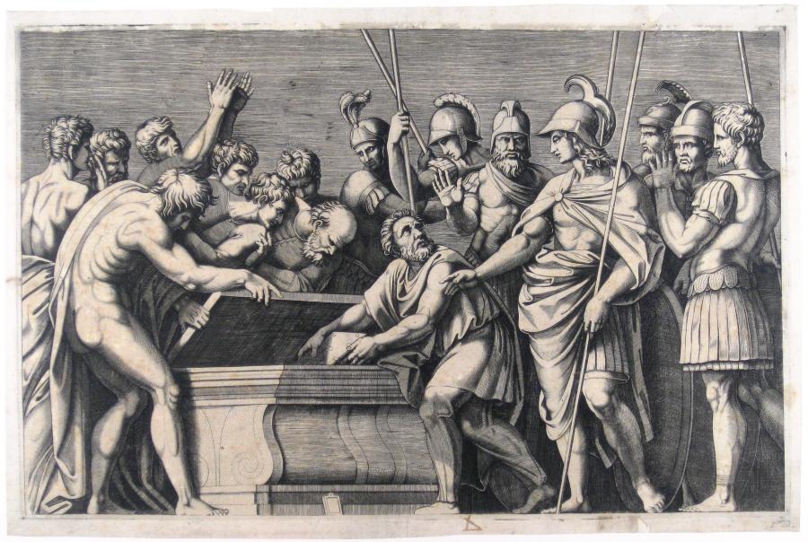 Alexander de Grote bewaart de werken van Homerus
