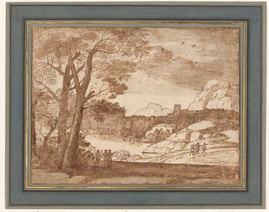 View of Lake Nemi and the Alban Hills, southeast of Rome