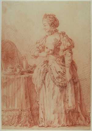standing-lady-with-a-mask-in-her-hand-in-front-of-a-mirror
