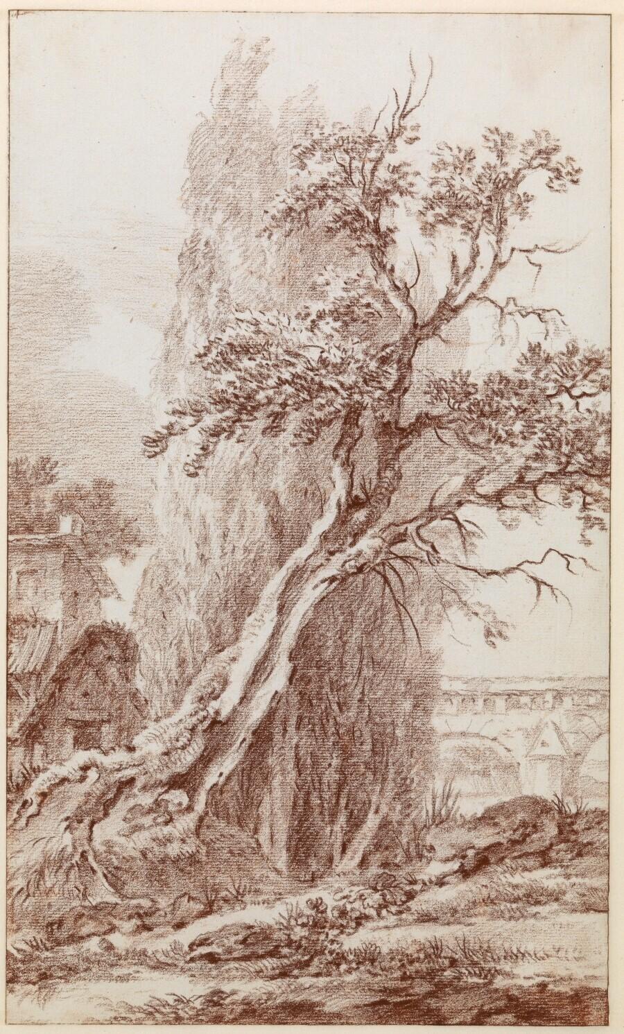 Landscape with Tall Tree in the Surroundings of Beauvais
