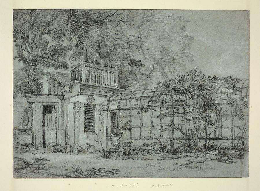 Garden buildings with a pergola at Arcueil