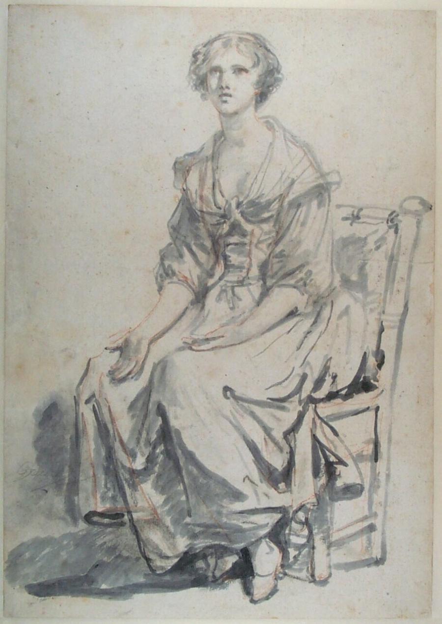 Woman Seated on a Chair, Facing Left