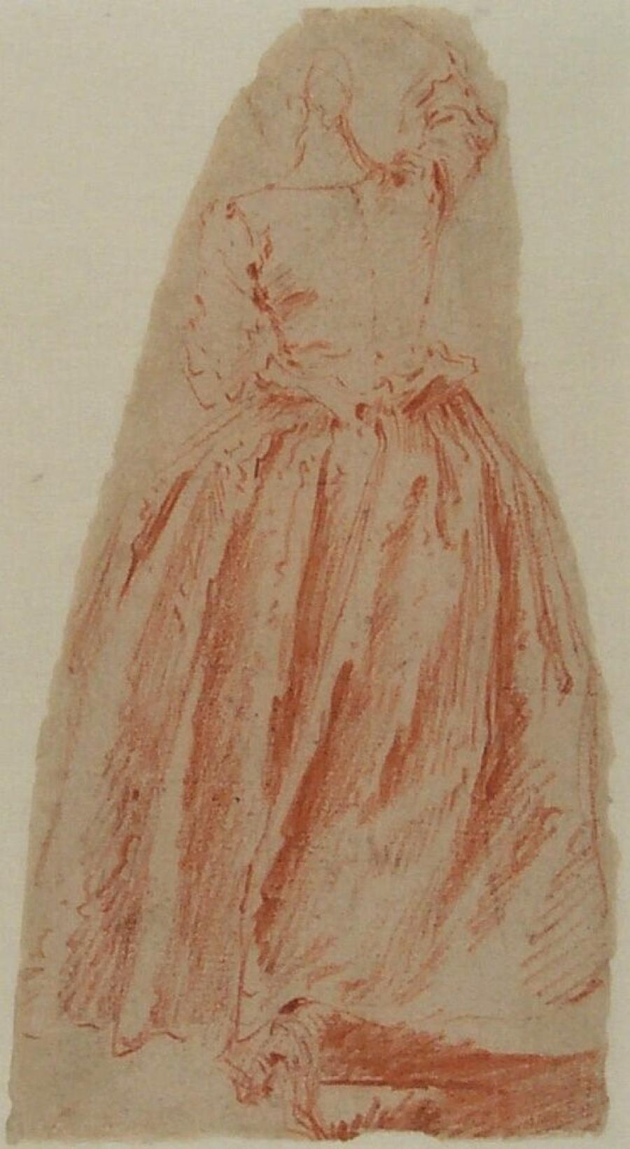 Woman dancing, seen from behind