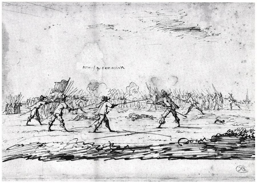 Soldaten in gevecht