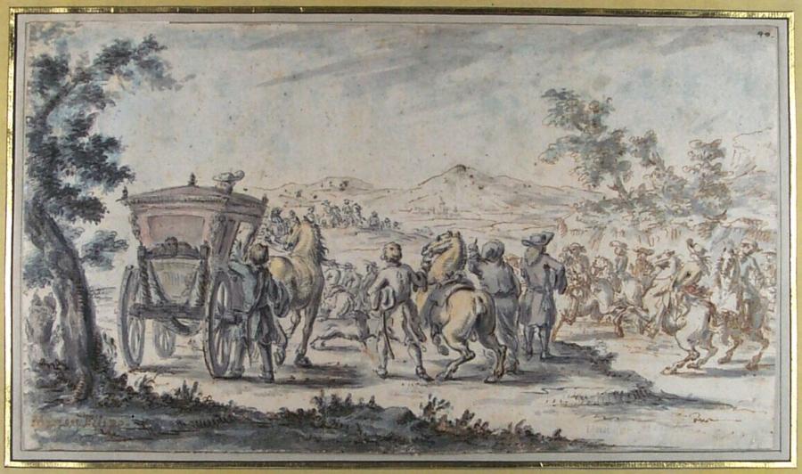 Landscape with Army on the March