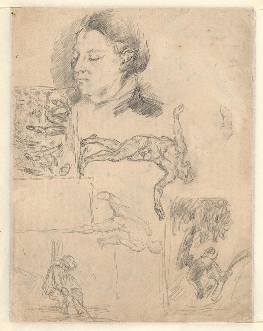 Sheet of Studies with Various Figures