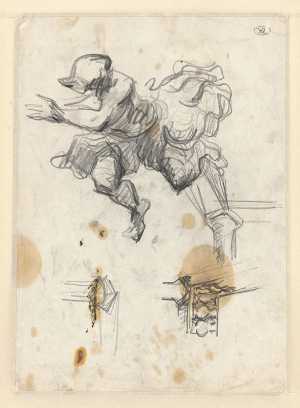 study-of-a-figure-falling-backwards-and-architectural-details