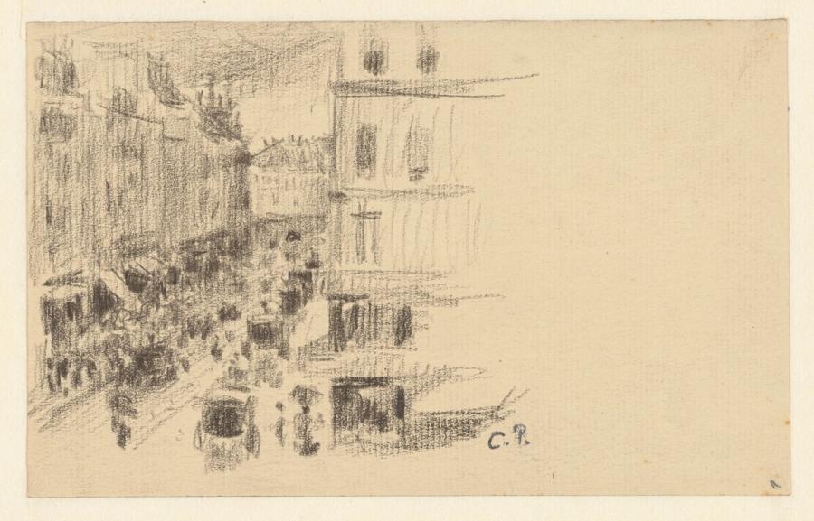 View of the Rue Saint-Lazare in Paris