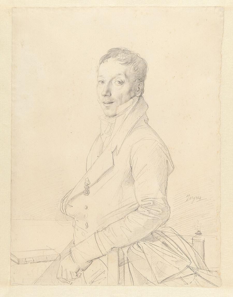Portrait of a Man Standing Near a Table