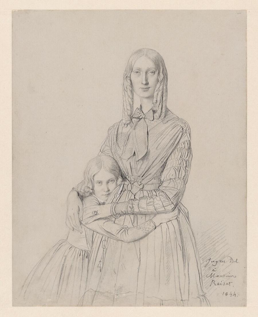 Portrait of Madame Augustine-Modeste-Hortense Reiset and her Daughter Thérèse-Hortense-Marie, called Babiche