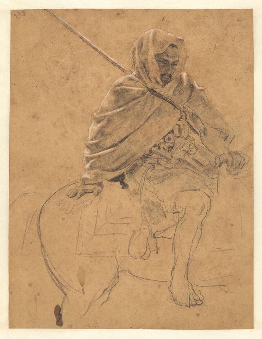 Studie van een Arabier te paard