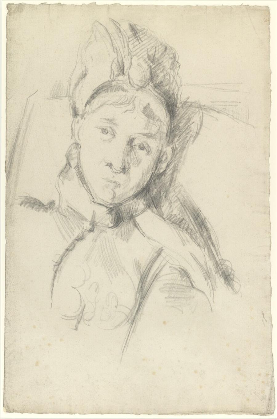 Portret van Hortense Cézanne-Fiquet, echtgenote van de kunstenaar