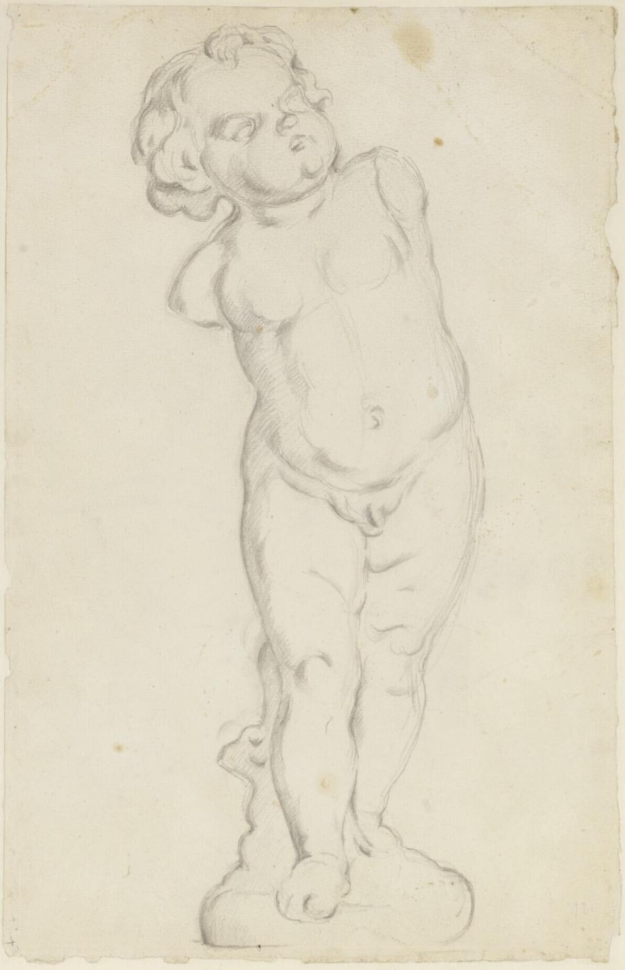 Study after a plaster cast of a putto sculpture attributed to Pierre Puget