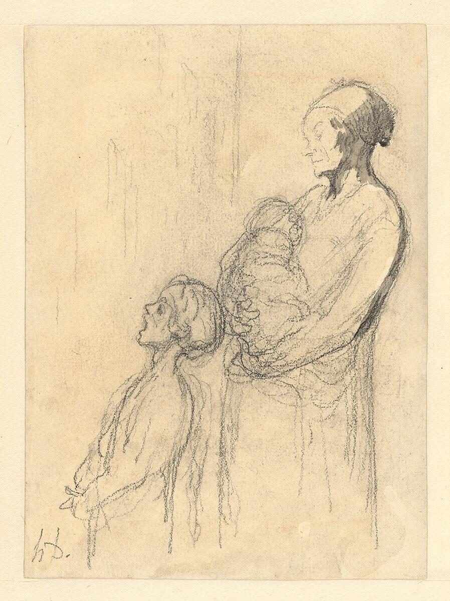 Female Beggar with Two Children