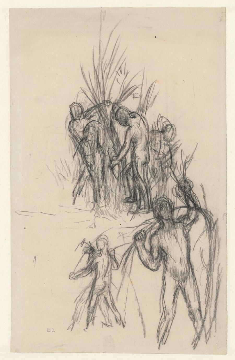 Study of Men Working the Reeds