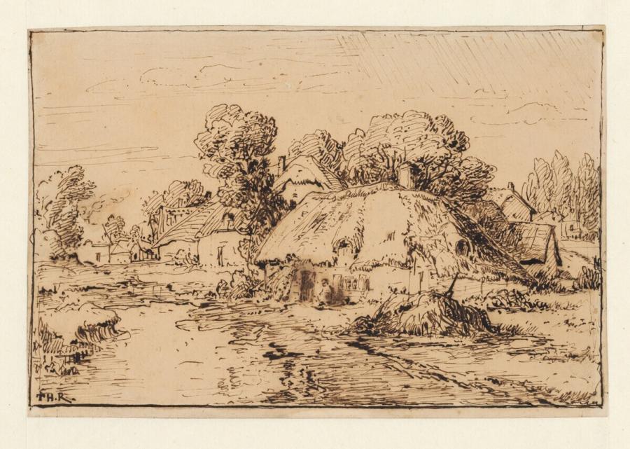 Landscape with Farm Huts in the Berry (Centre-Val de Loire Region, France)