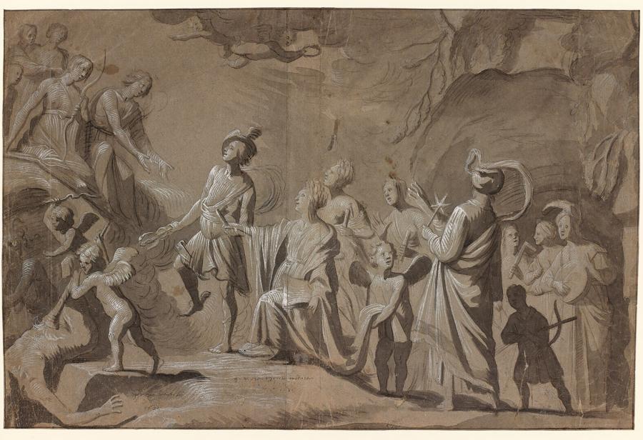 Lord Buckingham voorgesteld als Mercurius