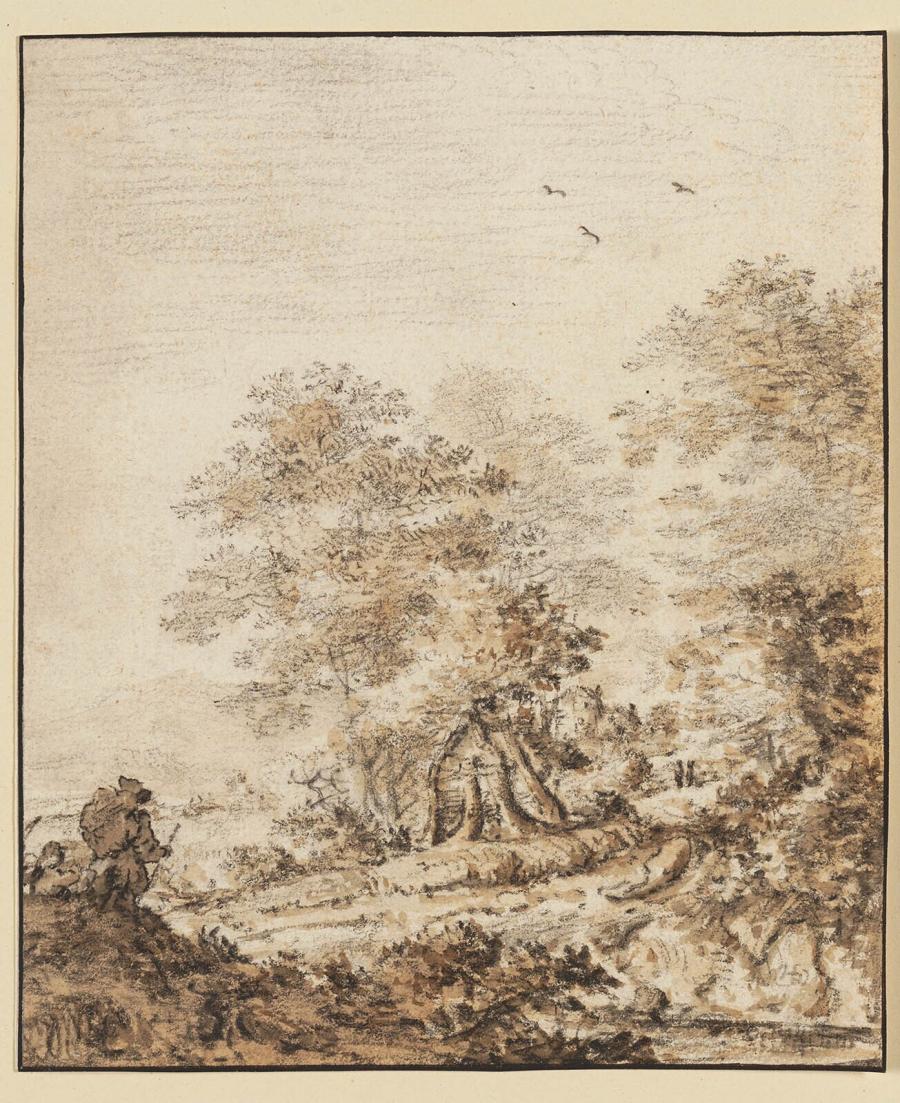 Landscape with Trees and a Road with Figures