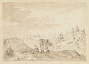 view-of-dunes-and-sea-with-fishermen