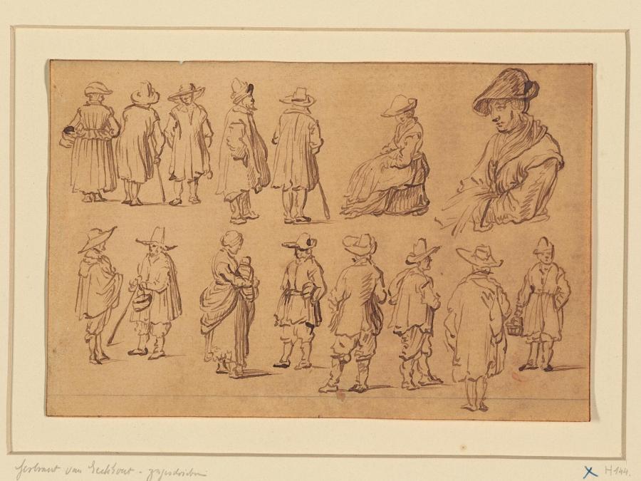 Studieblad met mannen en vrouwen