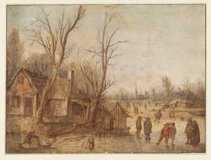winter-landscape-with-skaters