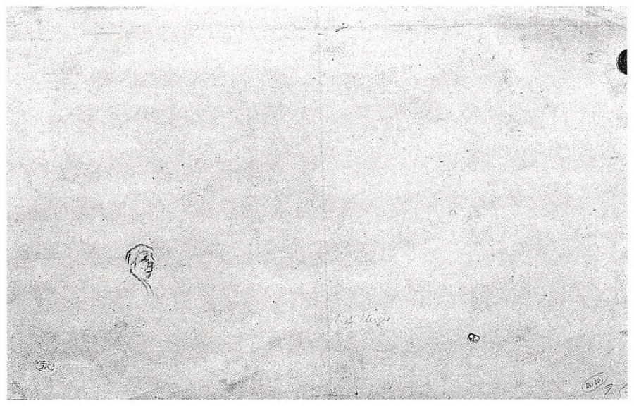 Tiny Sketch of a Male Head