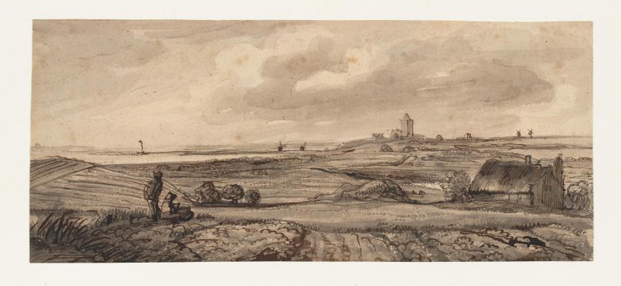 Landschap met gezicht op Naarden