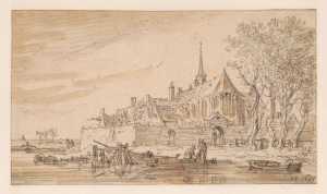 town-with-a-church-on-a-river