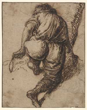 kneeling-bird-cather-seen-from-the-back
