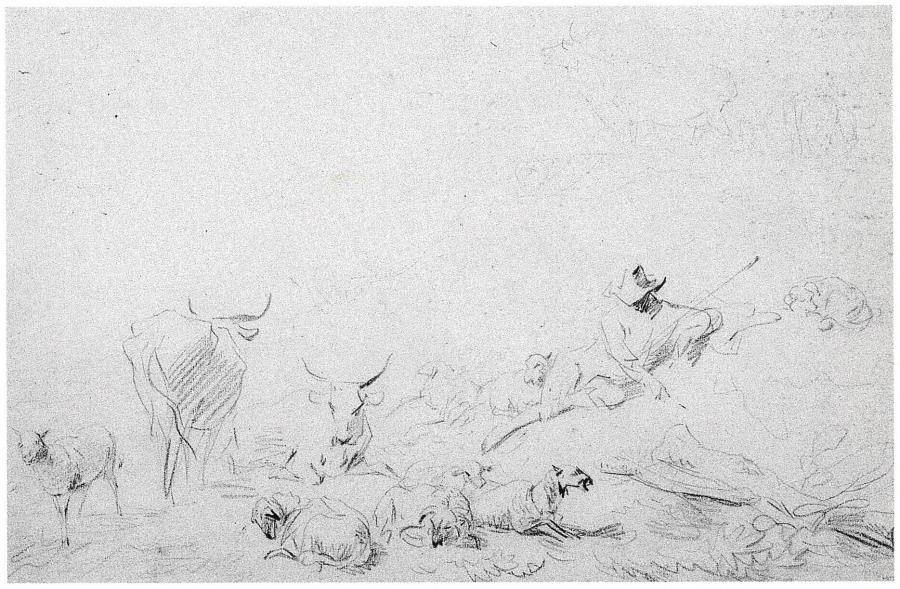 Resting Shepherd with His Flock