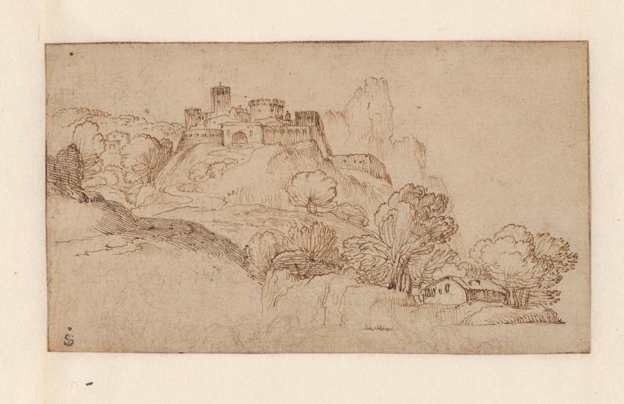 Southern Landscape with Fortification on a Hill