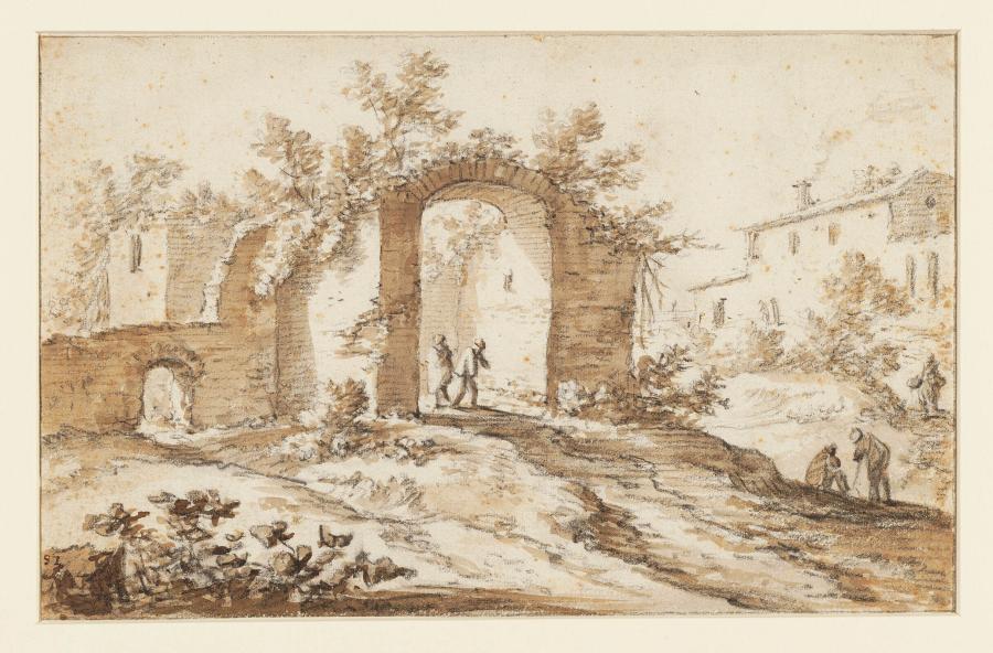 View of Ruin with Gate