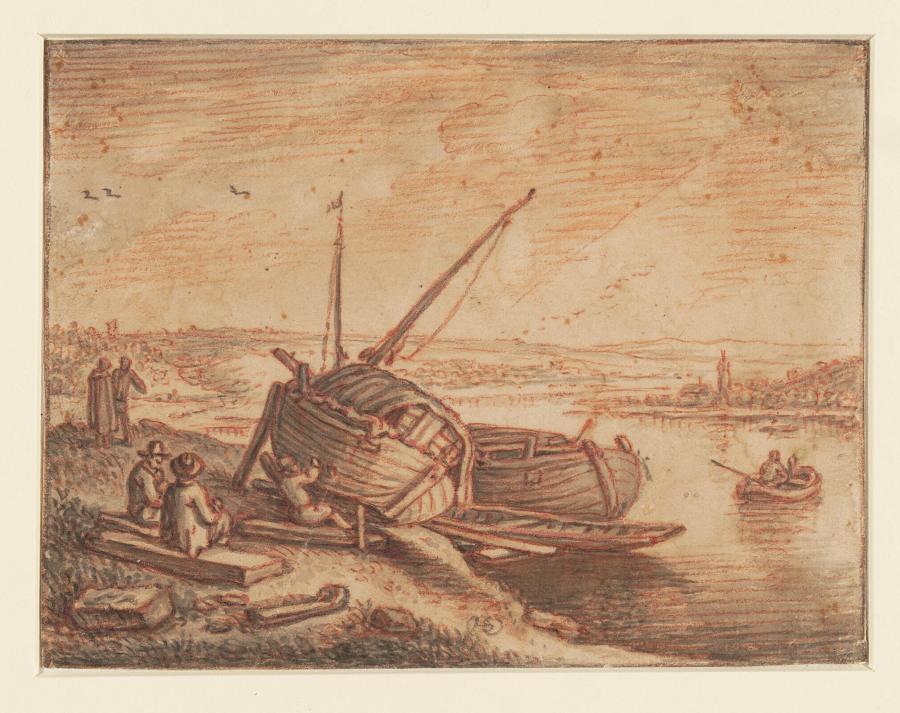 River View with Docked Boats