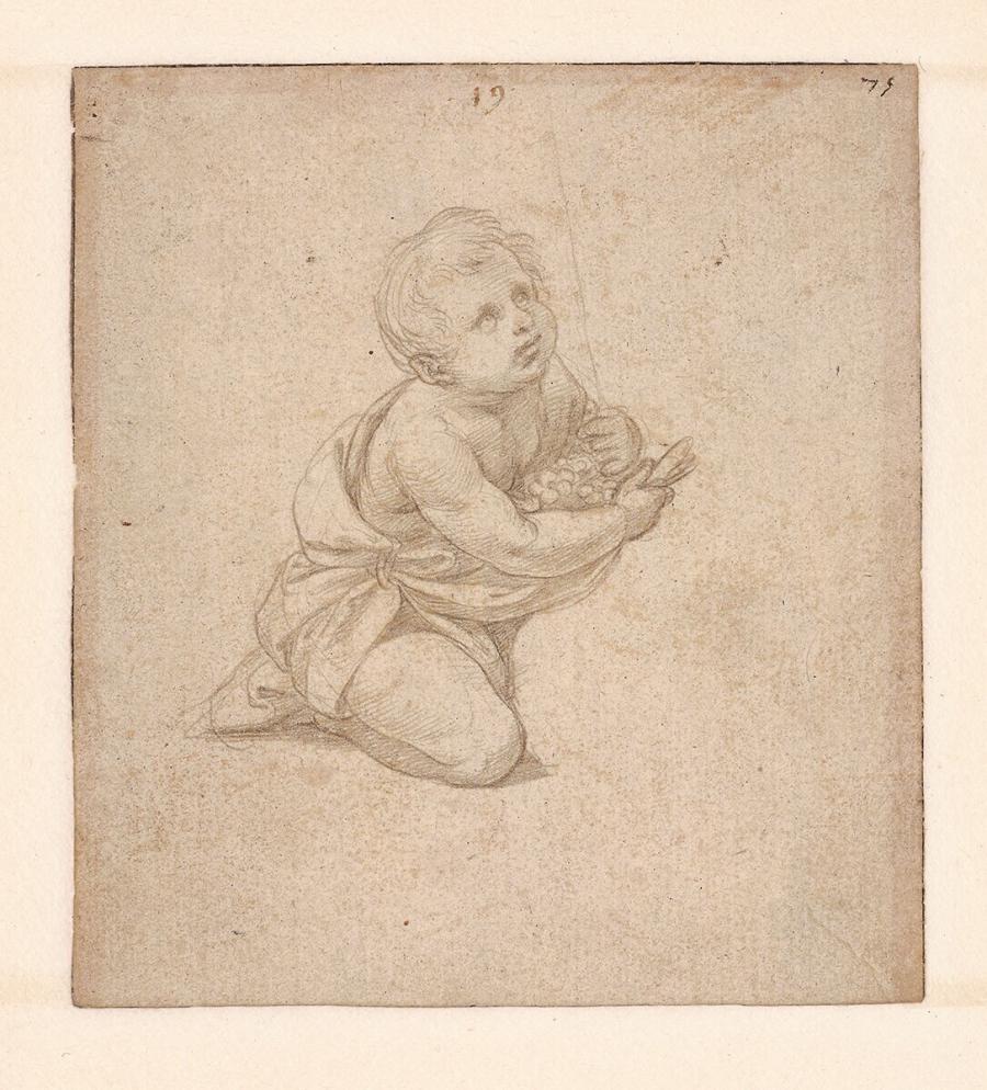 Studie voor de geknielde kleine Johannes
