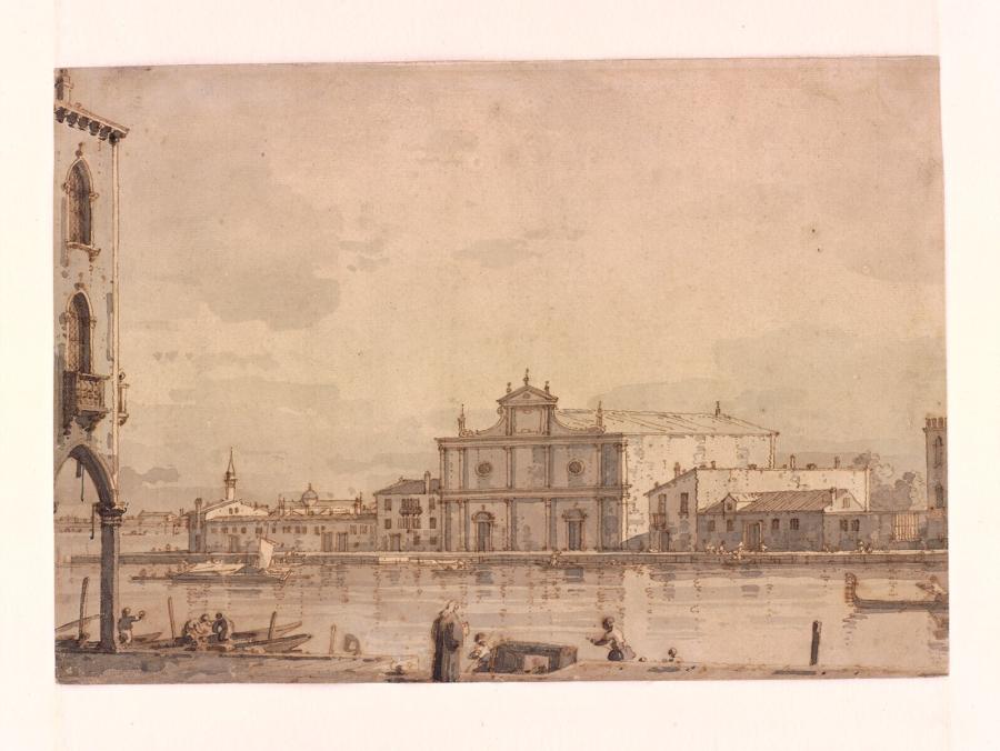Gezicht op de Scuola Grande di San Giovanni Battista dei Battuti in Murano