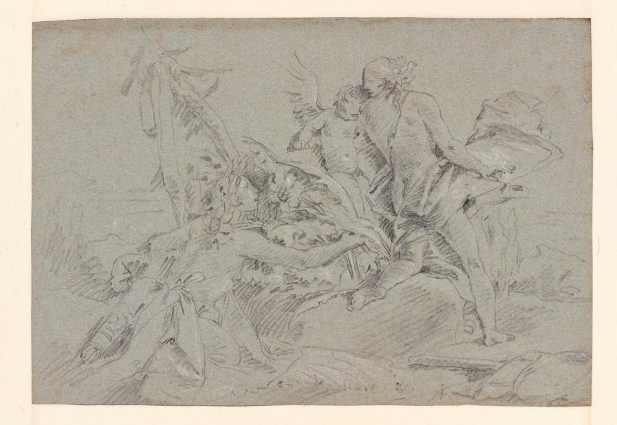 Mythological Group, Two Figures with a Putto