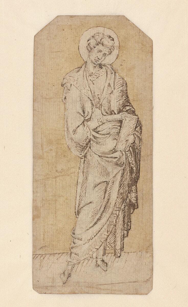 Staande heilige met boek, Johannes de Evangelist (?)