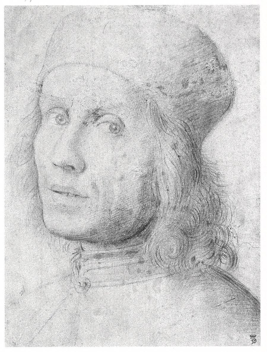Buste van een jonge man met een pet (portret van Battista Fiera van Mantua)