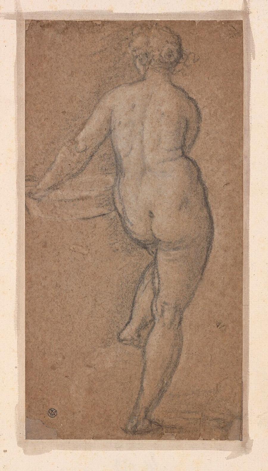 Study of a Standing Female Nude Seen from Behind for 'The Golden Age'