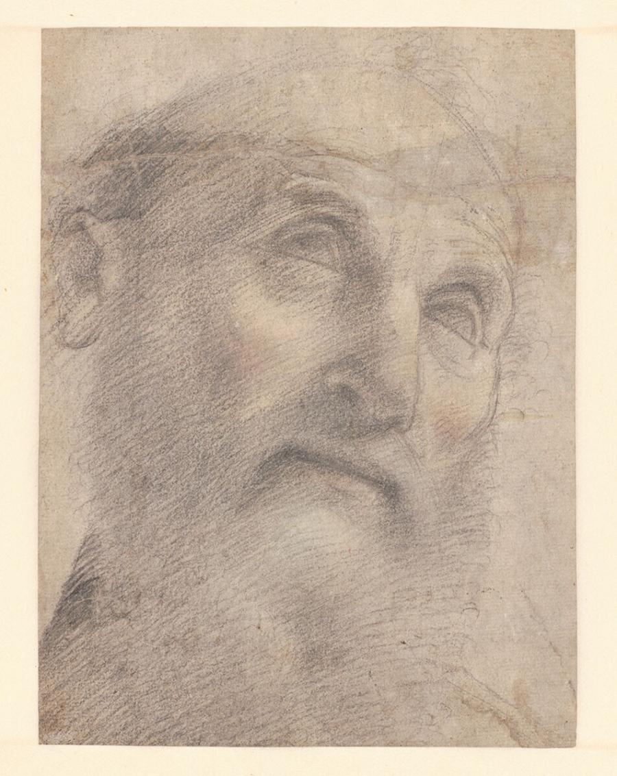 Study for the head of St Simeon