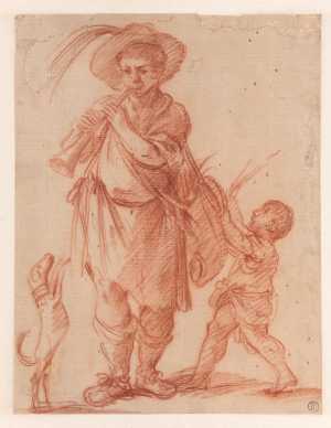 flute-player-with-boy-and-dog