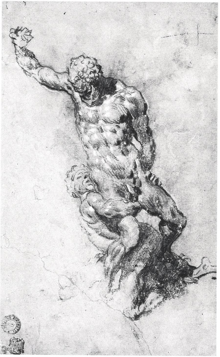 Studie naar een beeldje van Samson en de Filistijn naar Michelangelo