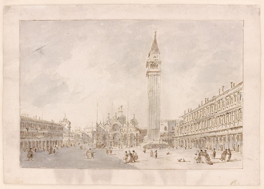 View of Piazza di San Marco towrads the Basilica and Campanile