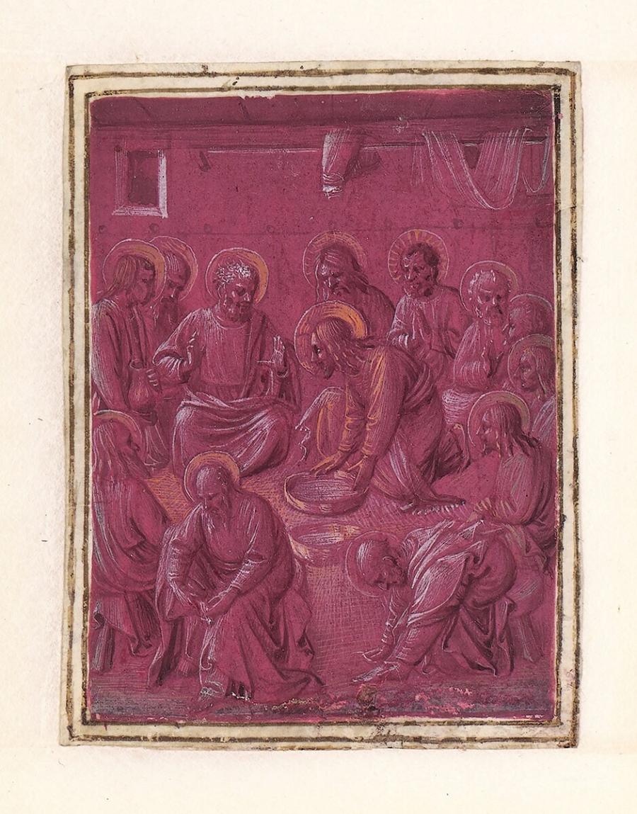 Christus wast de voeten van de apostelen